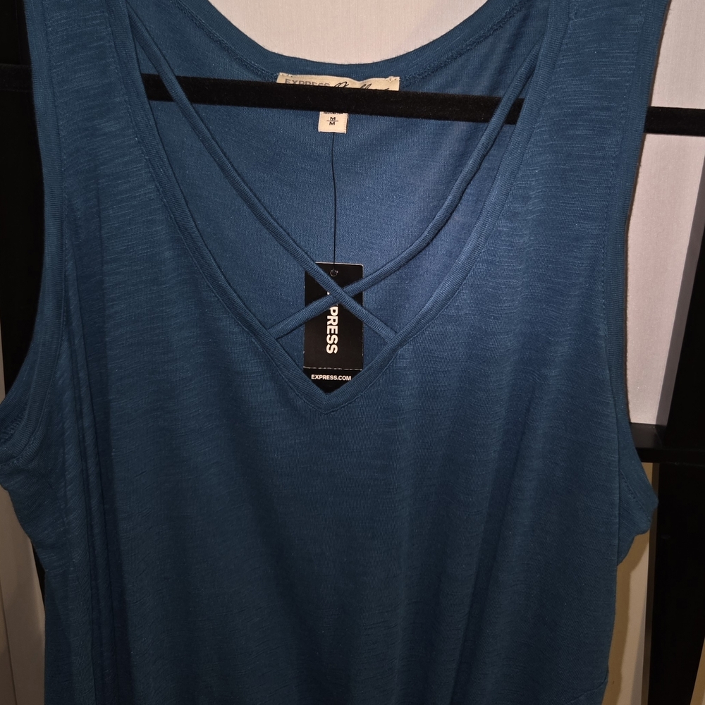Express Women's Teal Tank Top